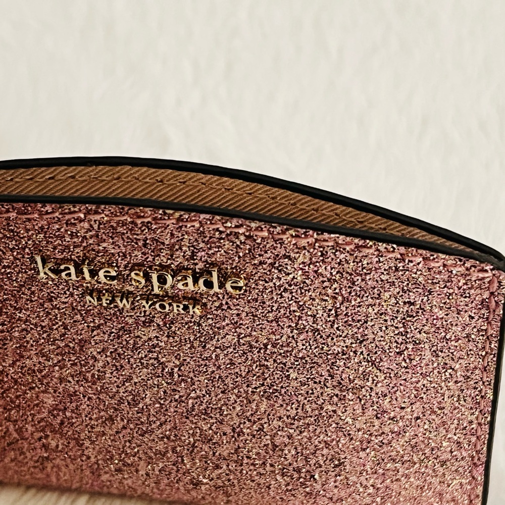 Kate Spade Glimmer Glitter clutch with card holder and chain - Picture 6 of 10